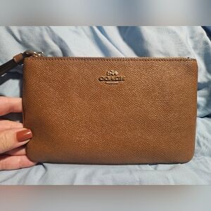 Coach Tan Leather Pouch